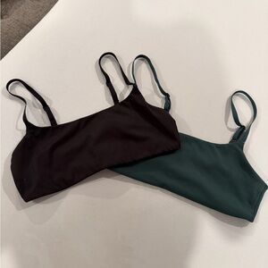 Pack of 2 PINK Victoria's Secret Black and Teal sports bras